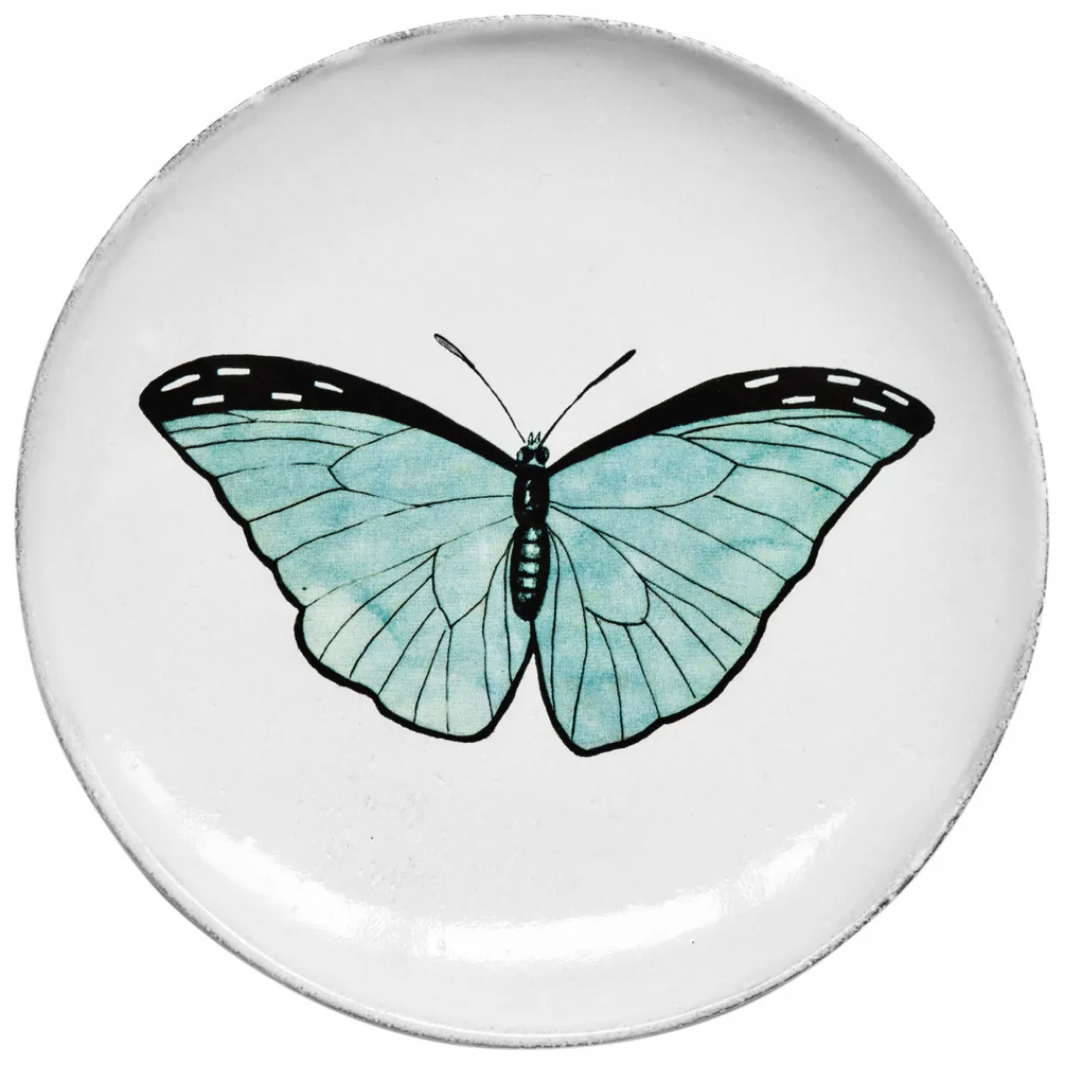 Astier de Villatte Plates<Blue Butterfly Dinner Plate
