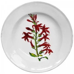 Astier de Villatte Plates<Cardinal Flower Soup Plate