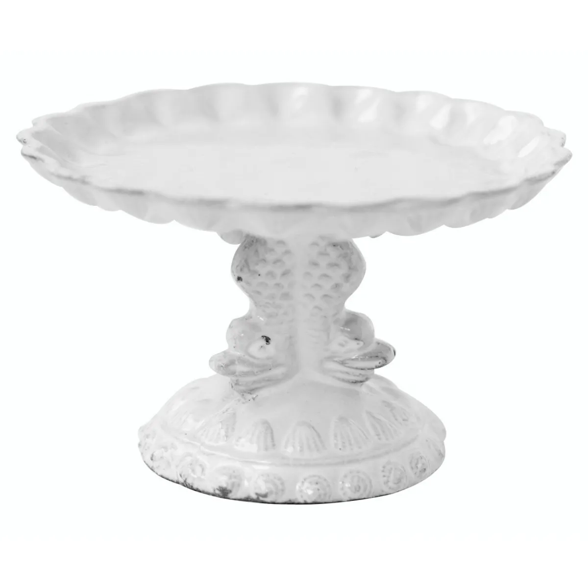 Astier de Villatte Platters/Salad Bowls & Stands<Dauphins Small Dish On Stand