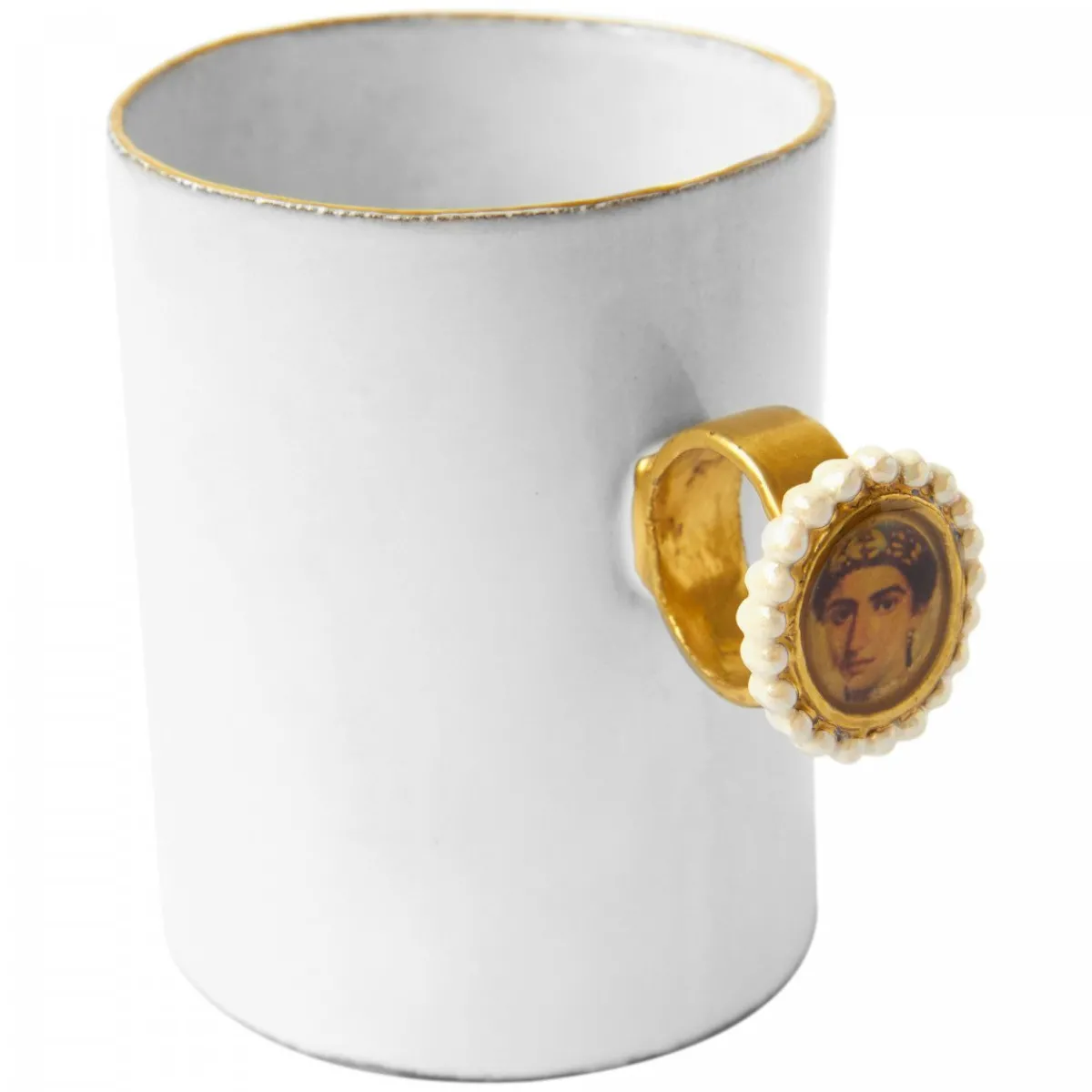 Astier de Villatte Cups & Teapots<Fayum Lady Portrait Ring Cup