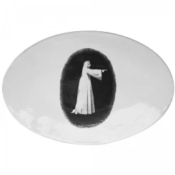 Astier de Villatte Platters/Salad Bowls & Stands<Ghost Looking Right Platter