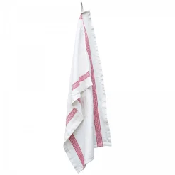 Astier de Villatte Textiles<Grecque Tea Towel (Red)