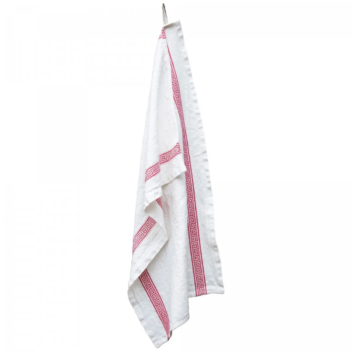 Astier de Villatte Textiles<Grecque Tea Towel (Red)