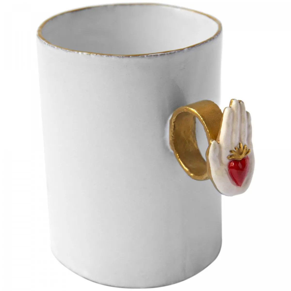 Astier de Villatte Cups & Teapots<Heart In Hand Ring Cup