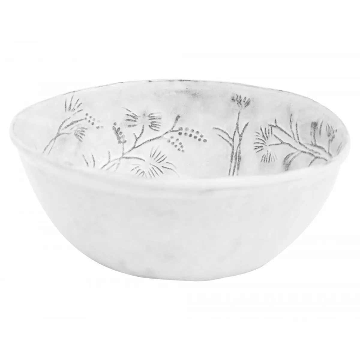Astier de Villatte Platters/Salad Bowls & Stands<Large Robinson Salad Bowl (Flowers Inside)
