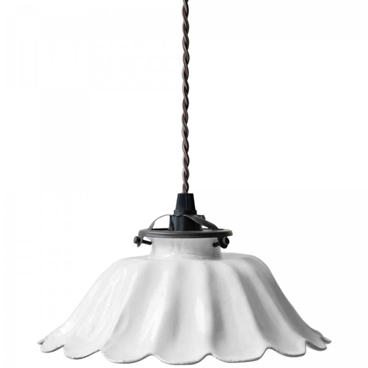 Astier de Villatte Lamps<Medium Marguerite Pendant Light With Canopy