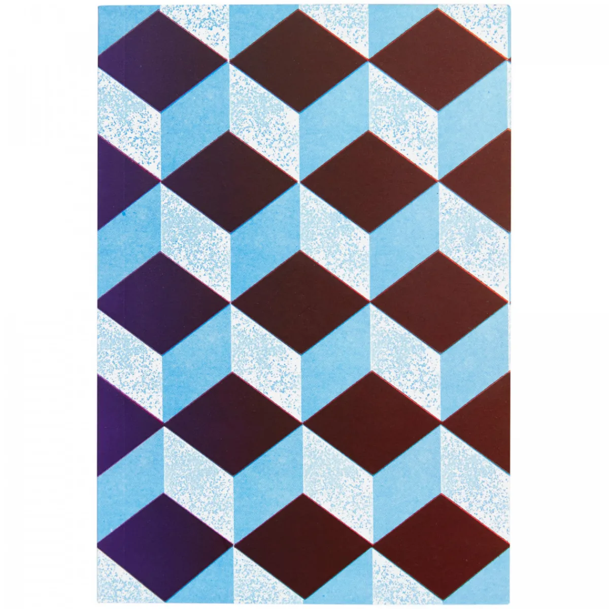 Astier de Villatte Notebooks<Medium Notebook (Dark Red And Pale Blue)